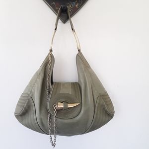 Botkier Green Italian Leather Hobo Bag Shoulder purse